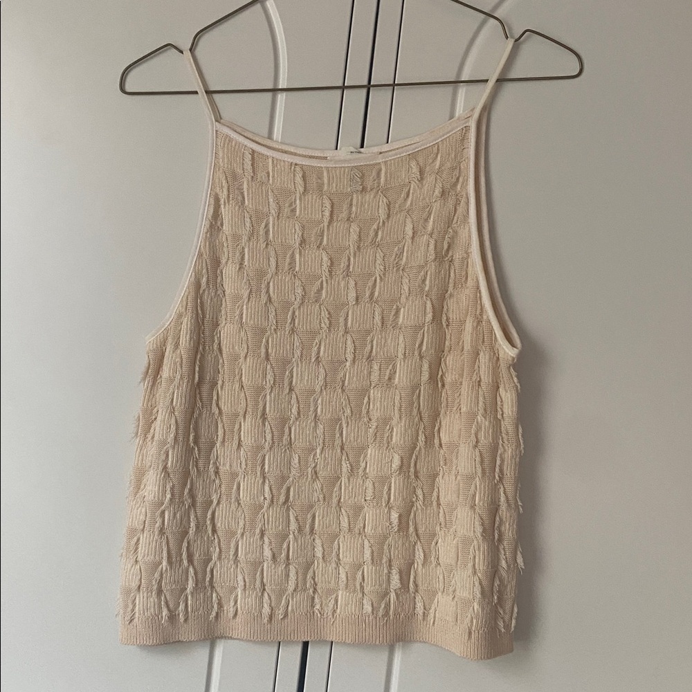 Club Monaco Cream Knit Top